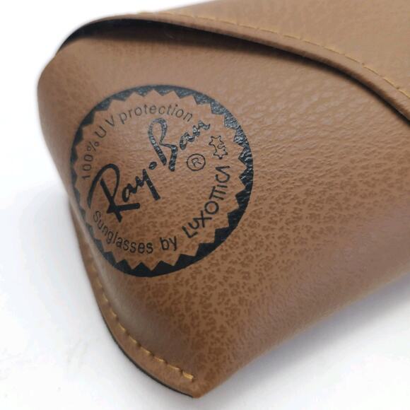 Ray-Ban Sunglasses Logo Brown Snap Closure Aviator Replacement CASE ONLY EUC - Picture 5 of 8